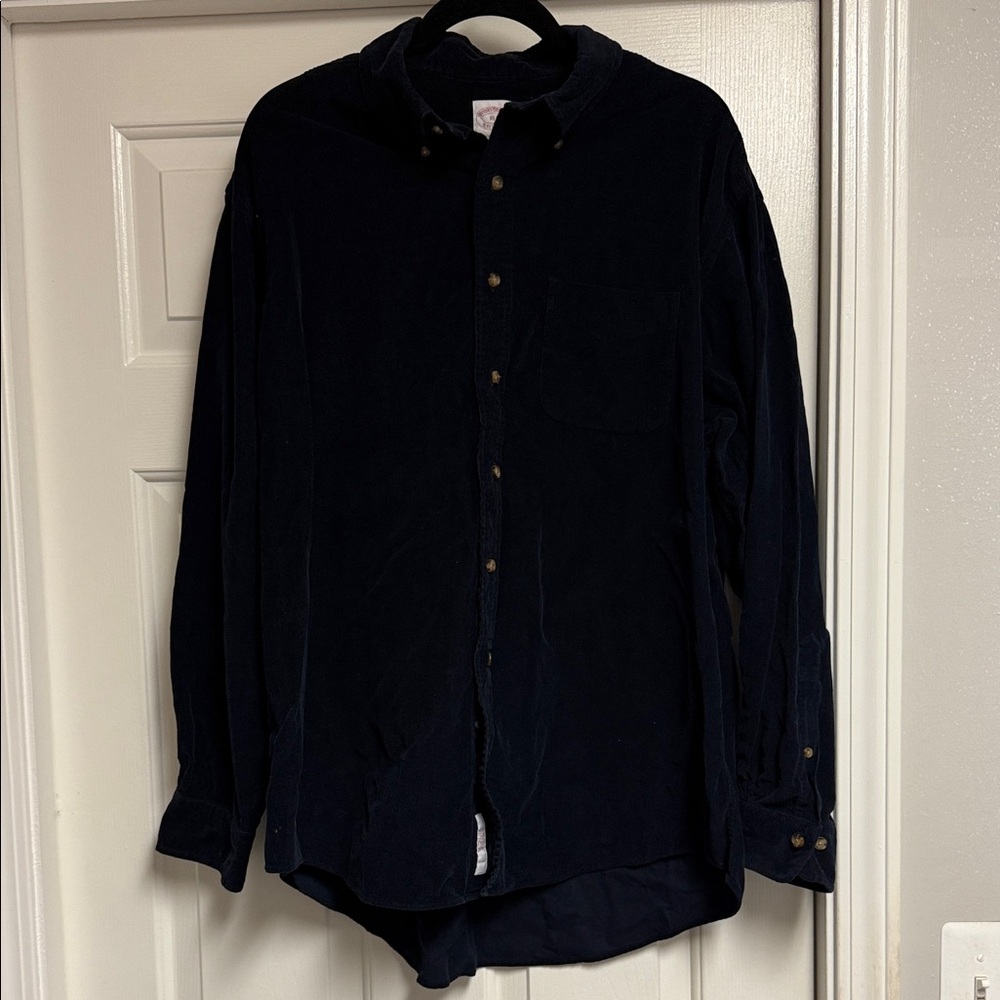 EUC Men’s Corduroy Brooks Brothers Button Down, Navy, Size XL